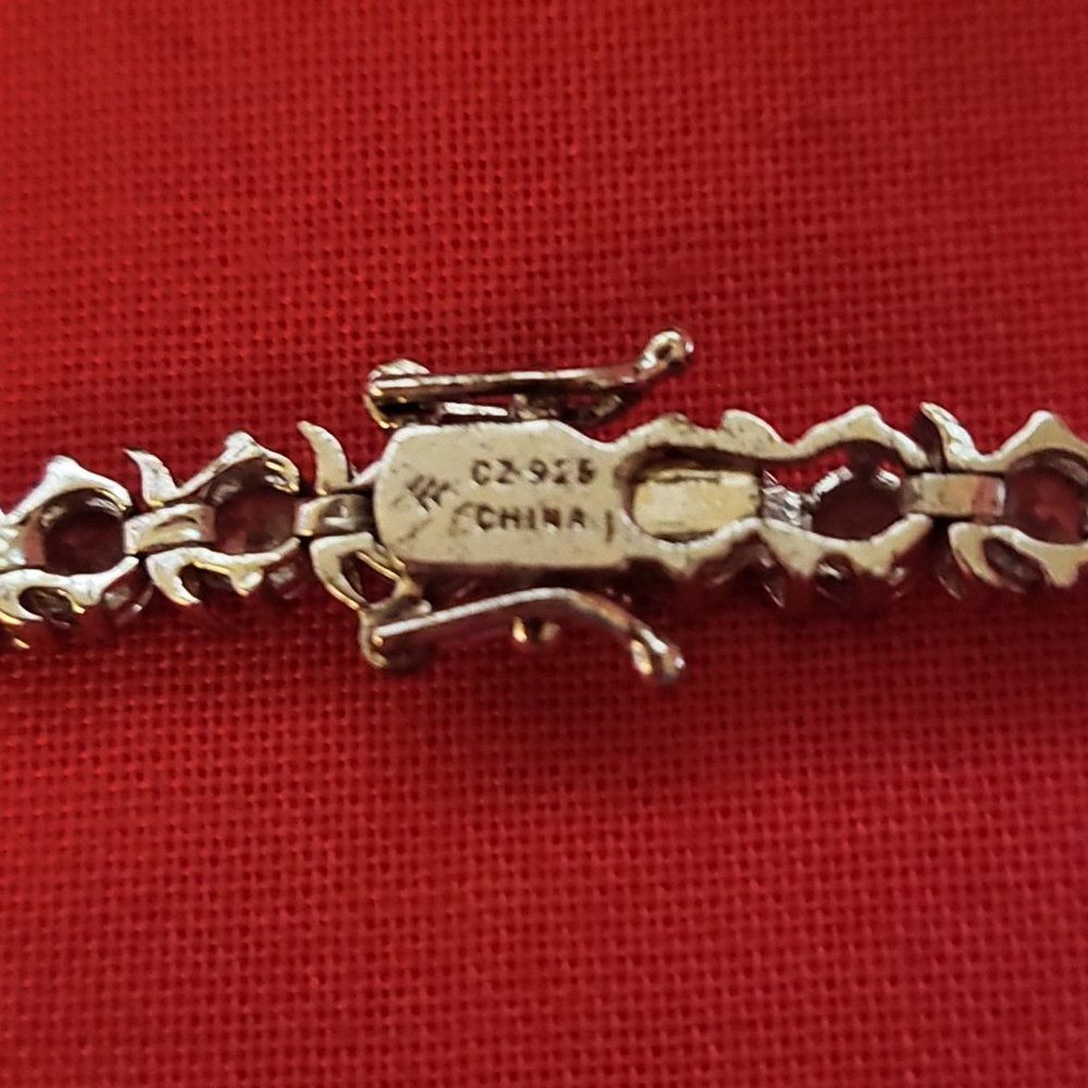 Sterling Silver CZ Tennis Bracelet - Picture 7 of 8